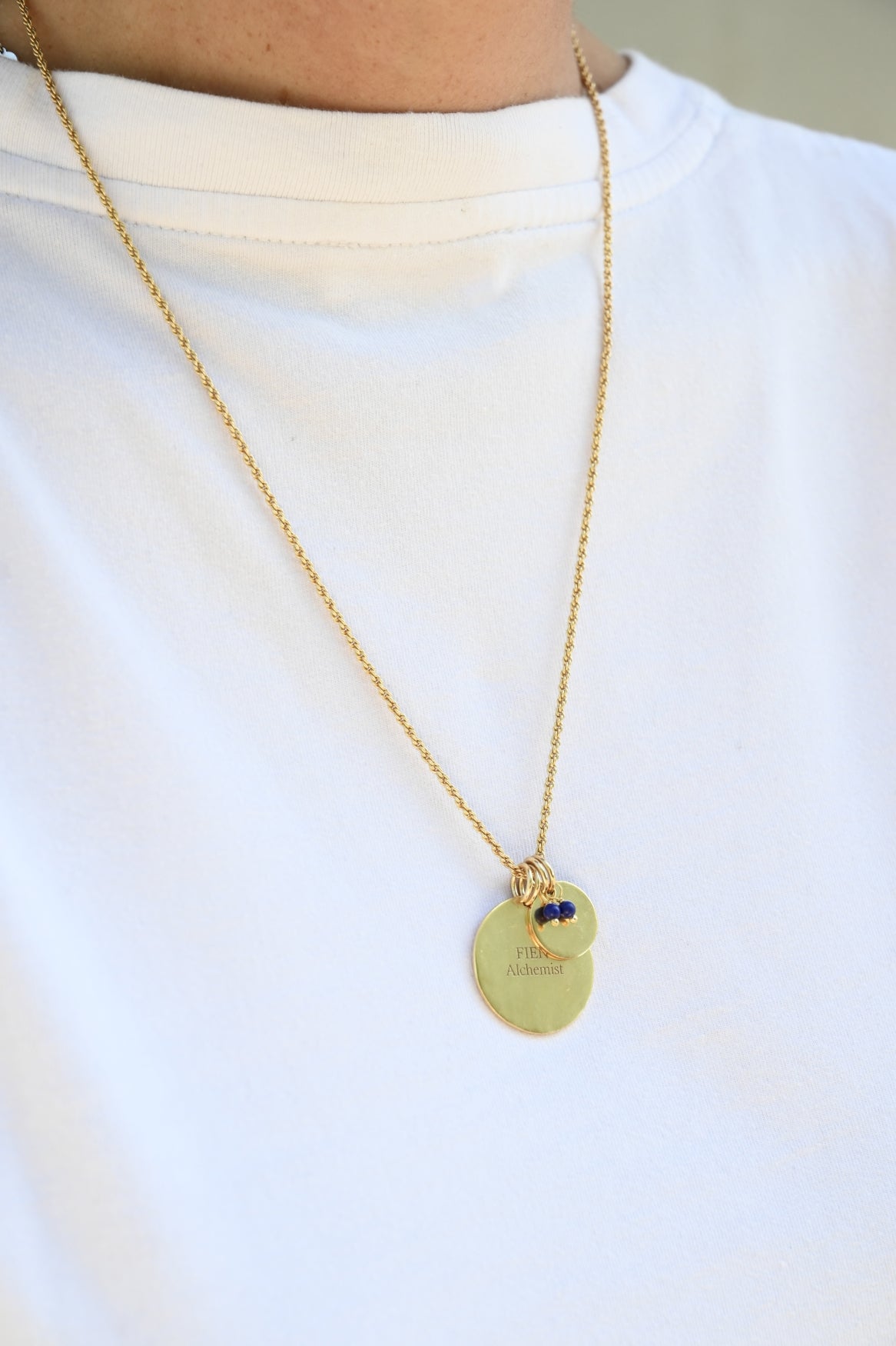 Double coin necklace | Gold