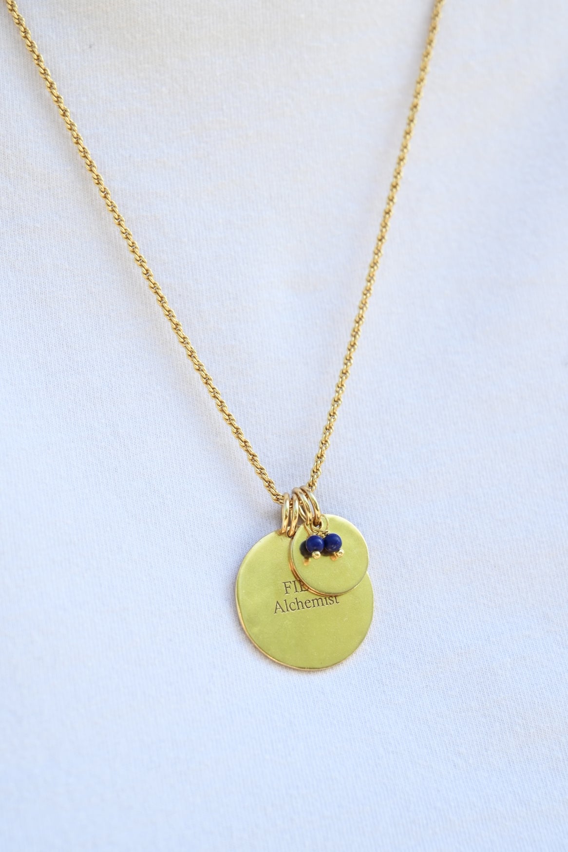 Double coin necklace | Gold