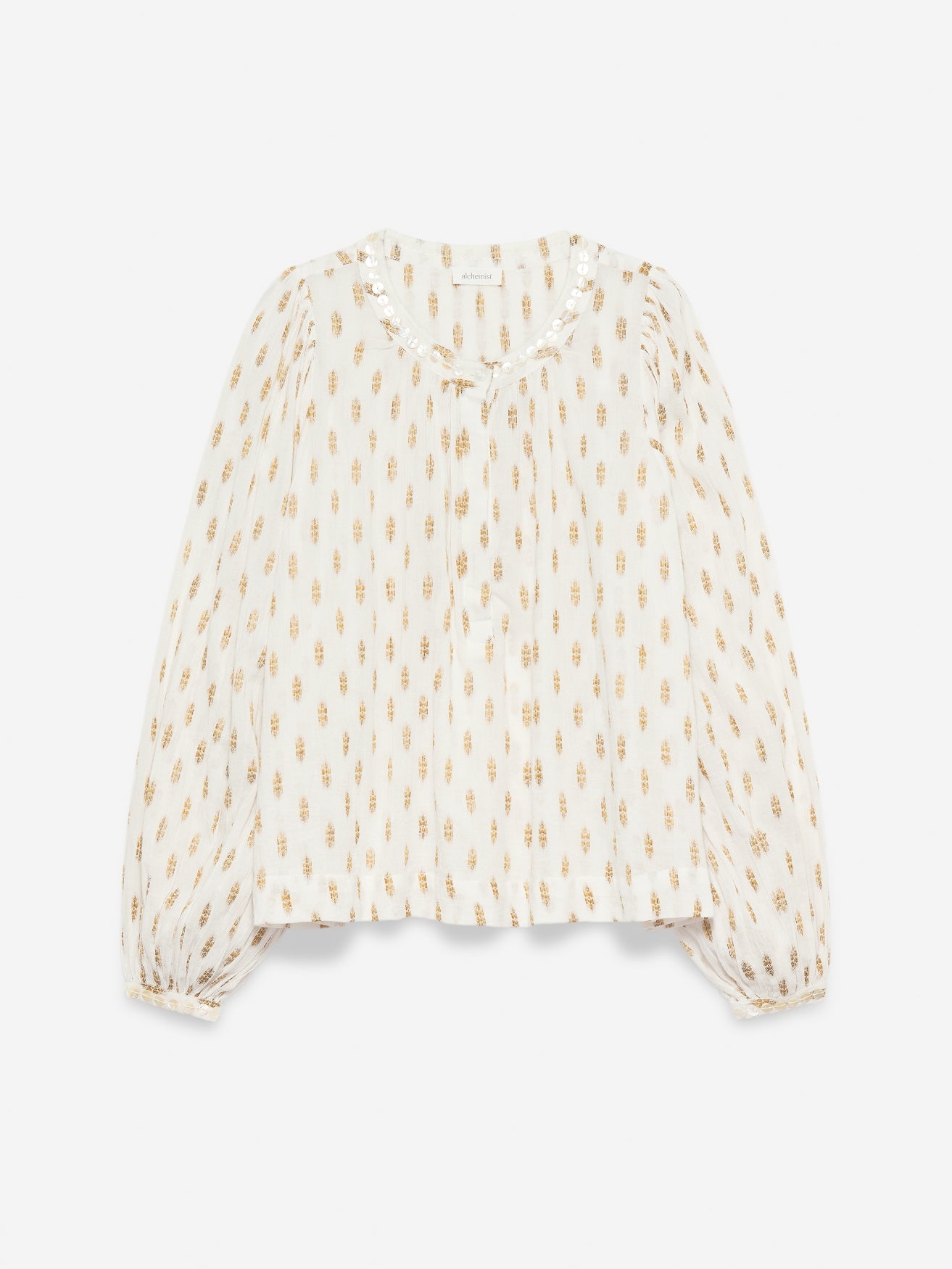 Top Helen | Off White / Gold